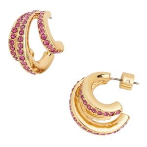 Kurt Geiger Pink Crystal Earrings